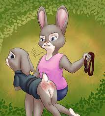 anus belt belt spanking bonnie hopps bottomless clothed clothing  cub disney female fur judy hopps lagomorph mammal nude pussy rabbit skirt  up soulcentinel spanking zootopia 