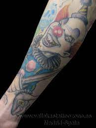 From the streets with love. Tatuaje Payaso En El Brazo Vallekas Tattoo Zone Madrid Spain Flickr