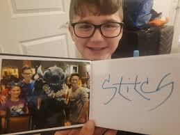 Disney character signed cards collection