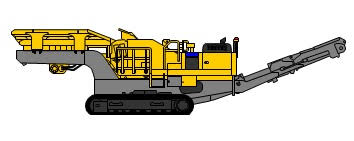 クローラー式建設機械イラスト