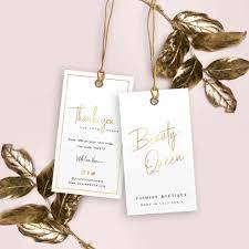 Hang Tag Template Faux Gold Tags Editable Swing Tag Etsy In 2021 Hang Tags Clothing Diy Hang Tags Tag Template