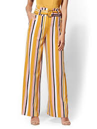 Black And Yellow Striped Palazzo Pants Tall Palazzo Pant Stripe 7th Avenue New York Company Fashion Pants Striped Palazzo Pants Palazzo Pants Outfit