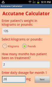 Amazon Com Accutane Calculator 1 1 Appstore For Android