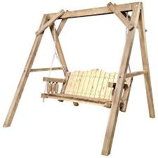 Diy porch swings provide a relaxing space to enjoy an outdoor view of your lawn and garden. Homestead Lawn Swing With A Frame By Montana Woodworks