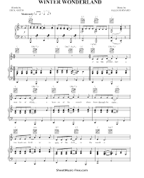 Winter Wonderland Sheet Music Sheet Music Winter Wonderland Song Piano Sheet Music Free