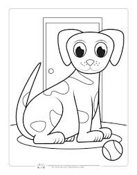 Printable dog coloring page to print and color for free : Pets Coloring Pages For Kids Itsybitsyfun Com