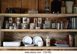 Create a beautiful patio living area that will be the talk of the neighborhood with our assortment of outdoor décor. Shelf With Old Traditional North American Food Tins And Bottles On A Shelf In A Trapper S Hut Cabin Stock Photo Alamy