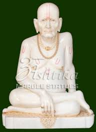 Many devotees come here to offer their. White Skin Body Marble Swami Samarth Akkalkot Murti Id 9941907248