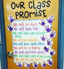 This Year S Sweeties Came Up With The Most Precious Class Promise For Our Year Iteachk Bts2016 Teache Class Promise Classroom Promise Class Rules Display