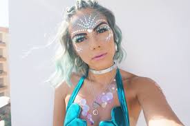 When I Was In Ibiza Me And The Girls Went To Zoo Project And Wanted To Look Amazing I Have Worked A Bi Burning Man Makeup Rave Makeup Sophie Hannah Richardson