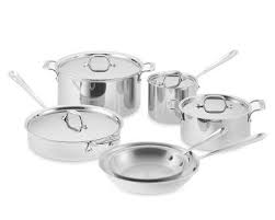 All Clad D3 Tri Ply Stainless Steel 10 Piece Cookware Set Cookware Set Pots And Pans Sets Stainless Steel Cookware