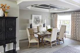 Tray ceilings, on the other hand, are a clever way to mask the addition of a vent system in older homes. Neutral Transitional Dining Room With Tray Ceiling Hgtv