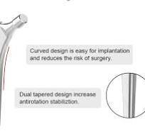 Orthopedic Implants Titanium Bipolar Hip Prosthesis Femoral ...