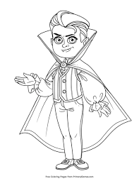These vampire coloring sheets will provide hours of entertainment to your kids. Boy In Vampire Costume Coloring Page Free Printable Pdf From Primarygames