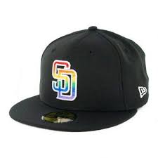 New Era 59fifty San Diego Padres Pride Fitted Hat Black Billion Creation Fitted Hats New Era New Era 59fifty