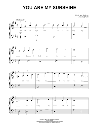 You saved my life man i'm actually going to sing this tomorrow for a choir thing, so because of your. You Are My Sunshine Big Note Piano Print Sheet Music Now