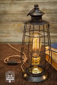 Edison Linterna Mesa Lampara Escritorio Luz De La Por Dancordero Lantern Table Lamp Metal Lanterns Lamp