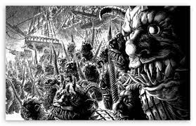 Monsters Drawing Black And White Hd Desktop Wallpaper Widescreen High Definition Fullscreen Mobile Berserk Manga Manga Art