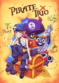Starh Ar Twitter Penny Tick Y Darryl El Trio Pirata Llego En Un Principio Iba A Ser Penny Sola Pero Lo Veia Muy Vacio Al Dibujo Espero Que Les Guste