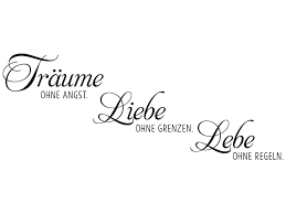 Wandtattoo Traume Liebe Lebe Handlettering Zitate Spruche Tattoo Oberschenkel Spruch