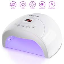 Amazon Com Solve 48w Nail Lamp Portable Led Uv Nail Light Nail Dryer With 4 Timer Setting Senor For Gel Nails Art Tools Beauty