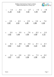 Free interactive exercises to practice online or download as pdf to print. Multiplication Practice With Decimals Multiplication By Urbrainy Com