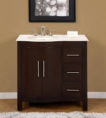 36 Inch Marble Top Bathroom Vanity Off Center Left Side Sink Cabinet 0912cm L Home Depot Bathroom Vanity Bathroom Sink Vanity Single Sink Bathroom Vanity