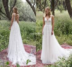 Free Shipping 121 89 Piece Buy Wholesale Romantic Limor Rosen 2017 Sheath Wedding Dresses Deep V Nec Vestidos De Novia Novia Bohemia Vestidos De Novia Nuevos