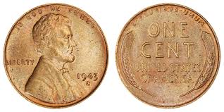 1943 s lincoln wheat penny bronze copper coin value prices