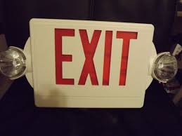 Lithonia Lighting 186hu9 19 Wide Led Exit Sign White Red Letters For Sale Online Ebay