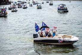 The former vice president is usually stuck doing video interviews from his underground lair when not simply putting a. Hundreds Of Trump Supporters Flood N J Lake For Huge Boat Parade Photos Nj Com