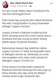 We'll show you how to easily deactivate your account, or delete it forever if you're done. Ini Cara Delete Akaun Facebook Bila Pemilik Meninggal Dunia