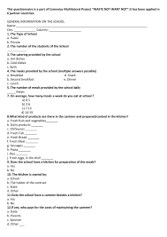 The service is fast but assures quality product. Calameo An Example Of The Questionnaire On Food Waste Poland