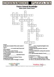 Can you guess what it is (the connection is revealed in the next puzzle). Val D France Crossword