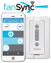 My new ceiling fan comes with a remote and no pull chains like the old one. Fanimation Fansync Bluetooth Ceiling Fan Remote Control Home Commercial Heaters Ventilation Ceiling Fans Uk