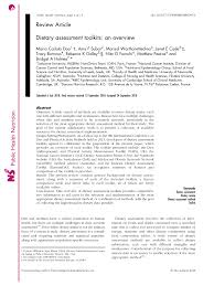 Pdf Dietary Assessment Toolkits An Overview