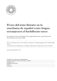 El uso del texto literario en la enseñanza de español como ... | Apuntes de  Literatura | Docsity