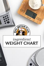 21 memorable king arthur flour master weight chart