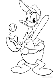 What is sarah and duck coloring? Donald Duck Coloring Pages Cartoons Baseball Donald Duck Printable 2020 2506 Coloring4free Coloring4free Com