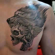 50 Wolf Art Tattoo Designs Ideas Tattoo S Life Cool Tattoos For Guys Badass Tattoos Chest Tattoo Men