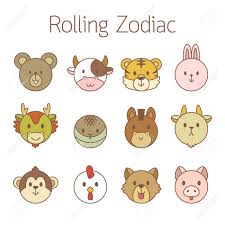 Cute Chinese Zodiac Face Vector Cartoon Set Circle Style Royalty Free Cliparts Vectors And Stock Illustration Image 77476016