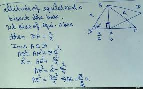 In An Isosceles Triangle Prove That Altitude From Vertex Bisects The Base |  Exercise 9A Rs Aggarwal - Youtube