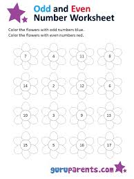 odd and even number worksheets guruparents