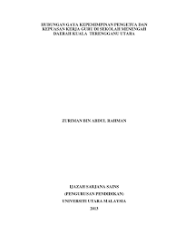 Sektor makanan mempengaruhi industri pelancongan di malaysia. Kertas Penyelidikan Hubungan Gaya Kepemimpinan Pengetua Dan Kepuasan Kerja Guru Di Sekolah Menengahdaerah Kuala Terengganu Utara Oleh Zuriman Bin Abdul Rahman