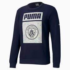 Between two circles of the badge's outline, the white wordmark was located — st. Manchester City Ftblcore Men S Football Sweater Peacoat Whisper White Puma Shoes Puma