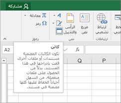 ادراج كائن في جدول بيانات Excel Excel