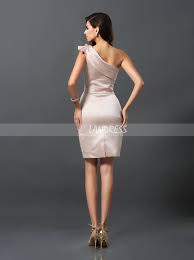 Satin One Shoulder Tight Cocktail Dresses Cocktail Dress With Pockets 11438 Satin Cocktail Dress Knee Length Dresses Cocktail Dresses Uk