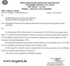 Website manager, with the request to upload the above mentioned letter on the website of esi corporation. Esi Return Due Date Extended Till 15th July 2020