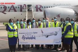 Gh Aviation Qatar Airways Finally Lands In Kotoka International Airport Ghana