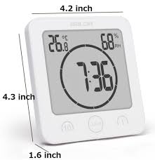Digital Lcd Waterproof Timer Shower Clock New Design Bathroom Clock Wall Mounted Suction Cup Displays Time Temperature And Indoor Re Bathroom Clock Clock Timer